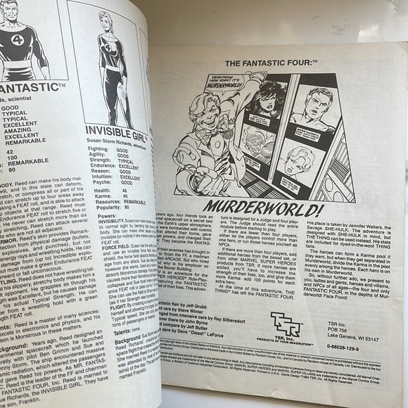 Marvel Super Heroes: Campaign Book 1984 + Marvel Super Heroes Murderworld - Picture 8 of 10